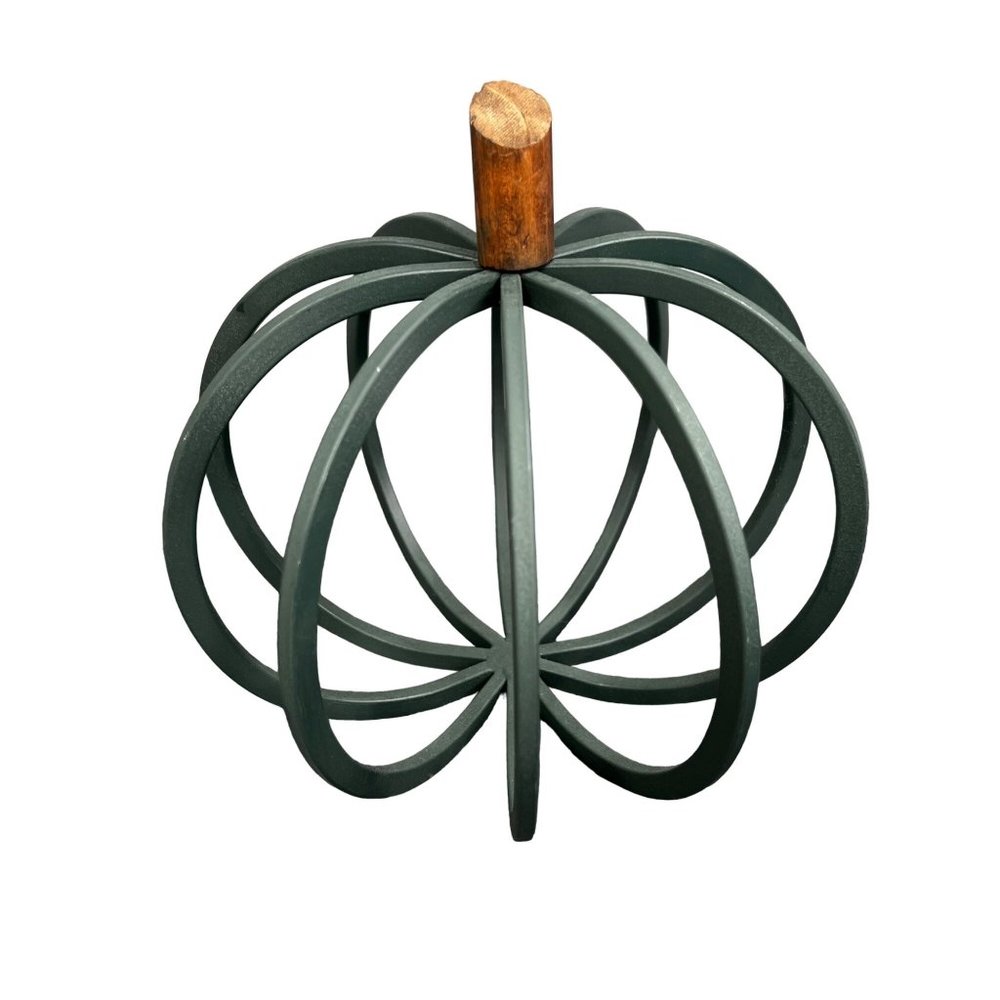 Decocrated Metal Pumpkin Green Decoration Fall 2021 Box Tabletop Decor NWOB